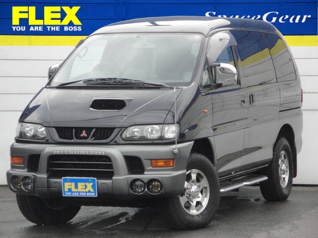 スペースギア デリカスペースギア ｐｅ８ｗ ２８００ｄｔ シャモニー ８人乗り ディーゼルターボ ポータブルナビ ｂカメラ 寒冷地仕様三菱スペースギア シャモニー中古車 車探しなら中古車 新車の専門店flex フレックス へ
