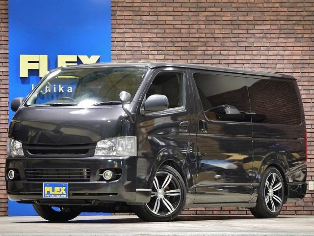 ハイエース0 ディーゼル４ｗｄ ローダウン 社外マフラー 415コブラバッドラッカー18インチアルミ ベットキット ボンネット トヨタハイエース0スーパーgl中古車 車探しなら中古車 新車の専門店flex フレックス へ